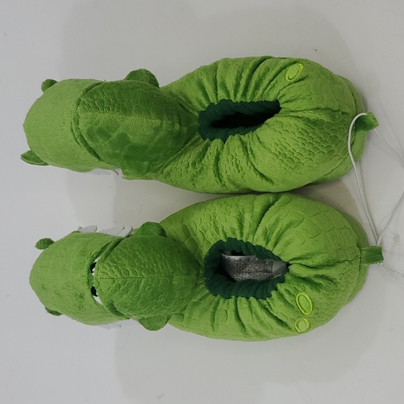 Disney Pixar Rex Dinosaur plush kids slippers US 7/8 - Picture 4 of 9